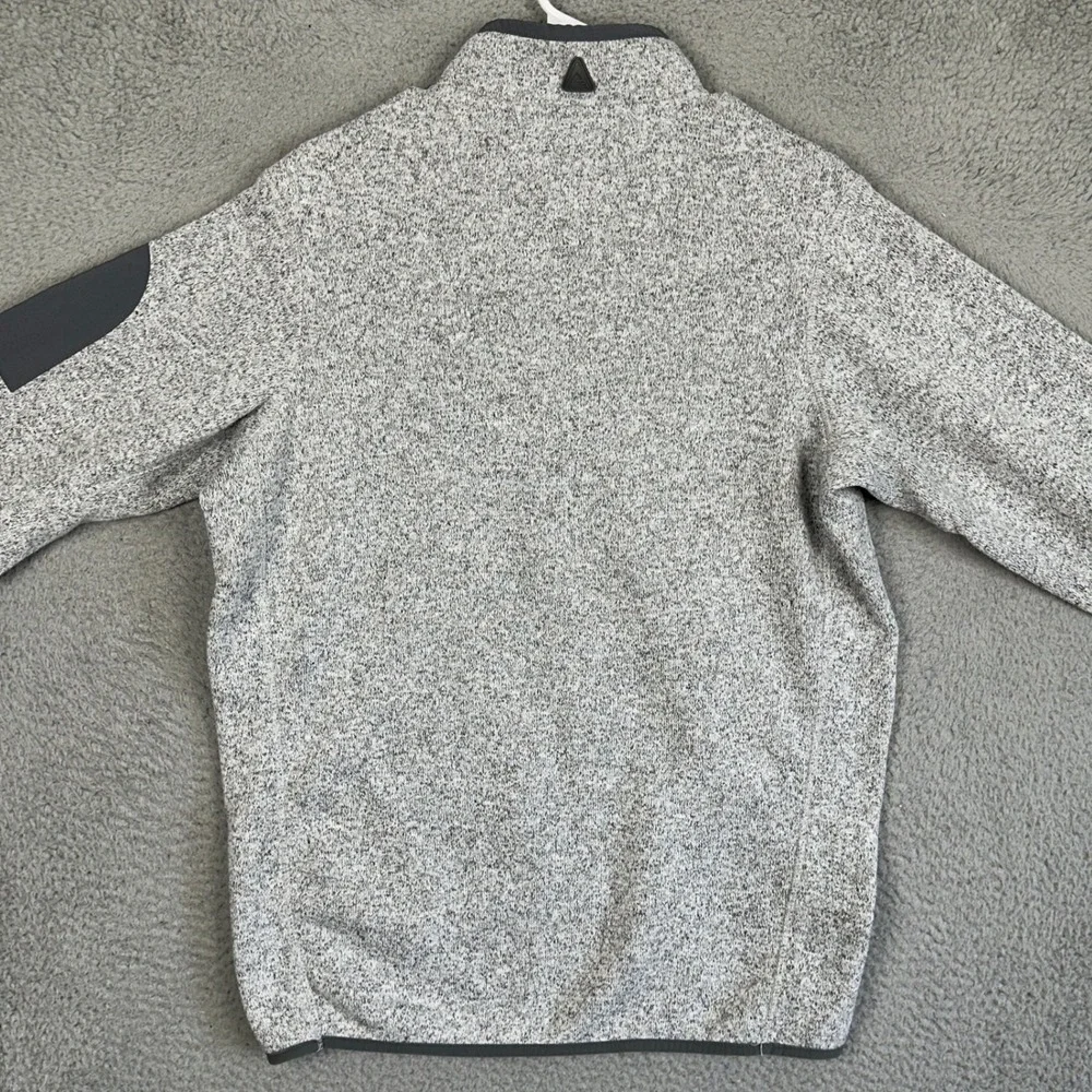 Miami RedHawks Antigua Sweater Mens Medium Grey Salt Pepper Fleece Quarter Zip